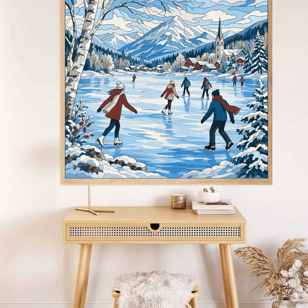 Malen nach Zahlen - Winterzauber am See