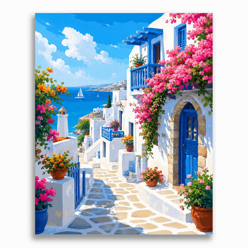 Malen nach Zahlen - Mediterraneische Sommerträume