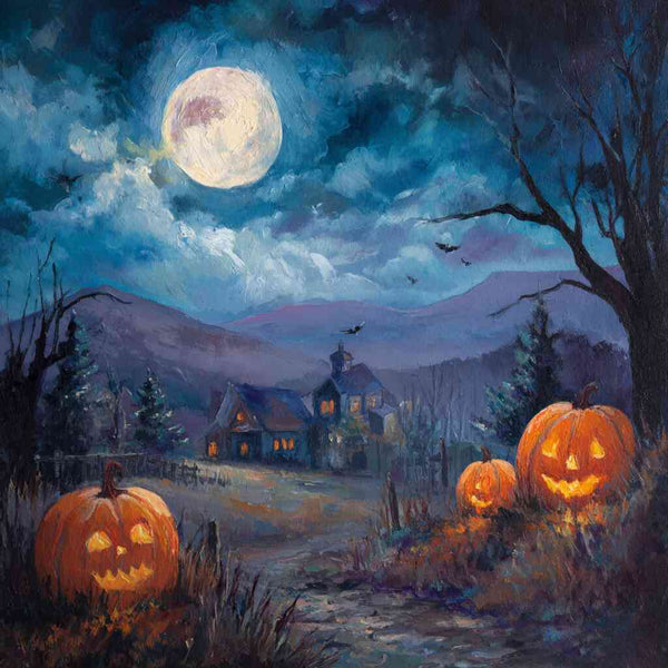 Malen nach Zahlen - Flüstern des Halloweenmondes