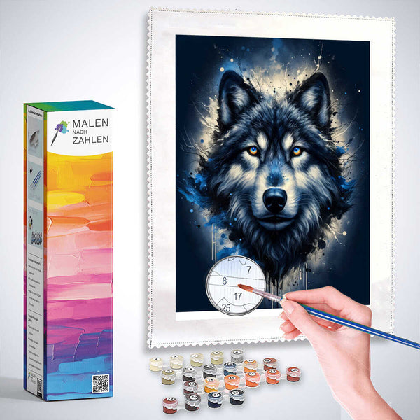 Malen nach Zahlen - Wolf Farbe