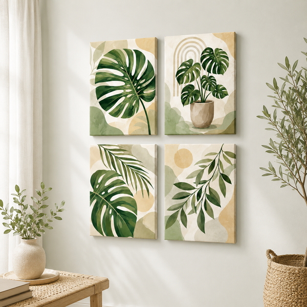 Botanical Harmony 4er SET - Mini Malen nach Zahlen