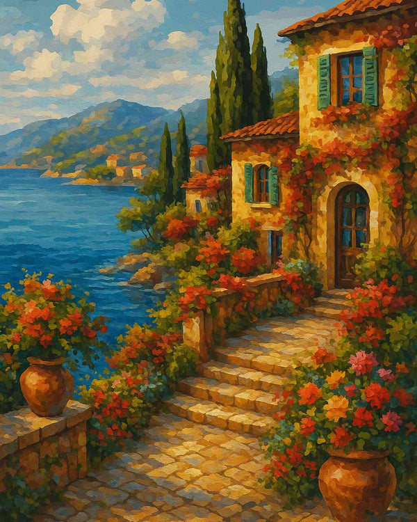 Malen nach Zahlen - Sommerträume am Mittelmeer