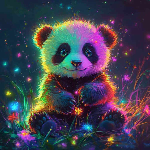 Malen nach Zahlen - Magische Lichterwelt, Panda