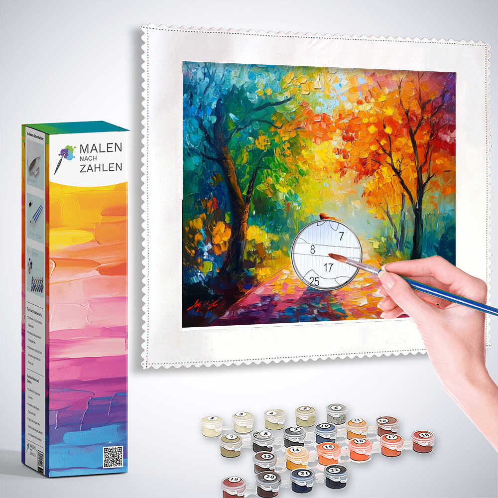 Malen nach Zahlen - Herbstspaziergang der Träume