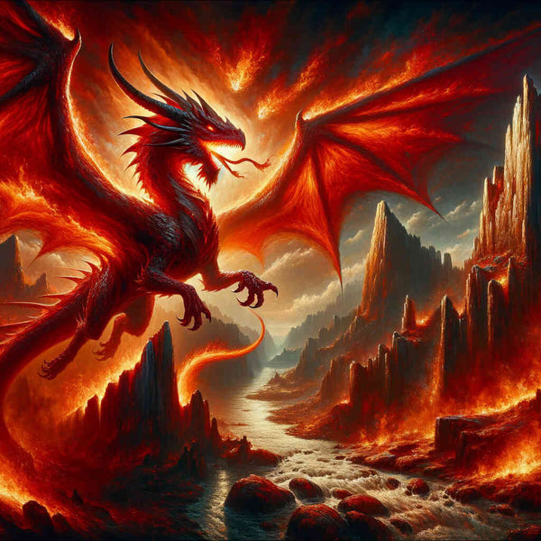 Roter Drache – Malen nach Zahlen