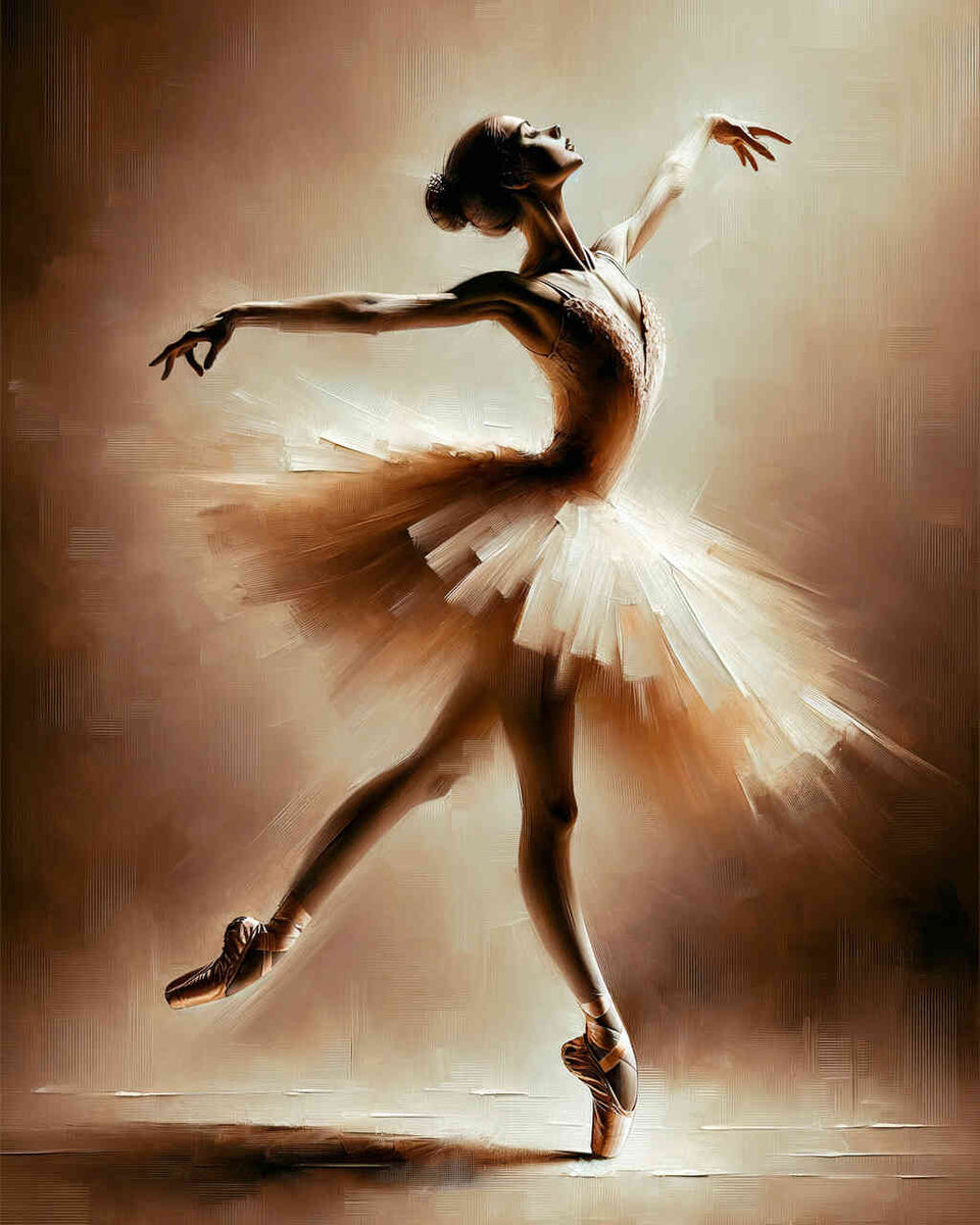 Ballerina, Tanzend – Malen nach Zahlen