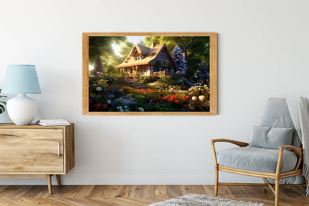 Haus im Wald - Malen nach Zahlen