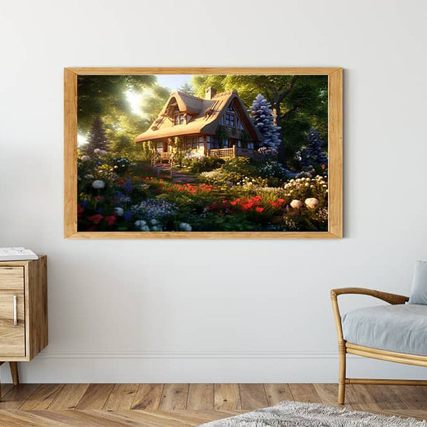 Haus im Wald - Malen nach Zahlen