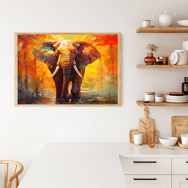 Elefant, Kunstgemälde - Malen nach Zahlen