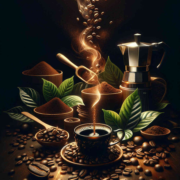 Malen nach Zahlen - Kaffebohnen, gemahlen