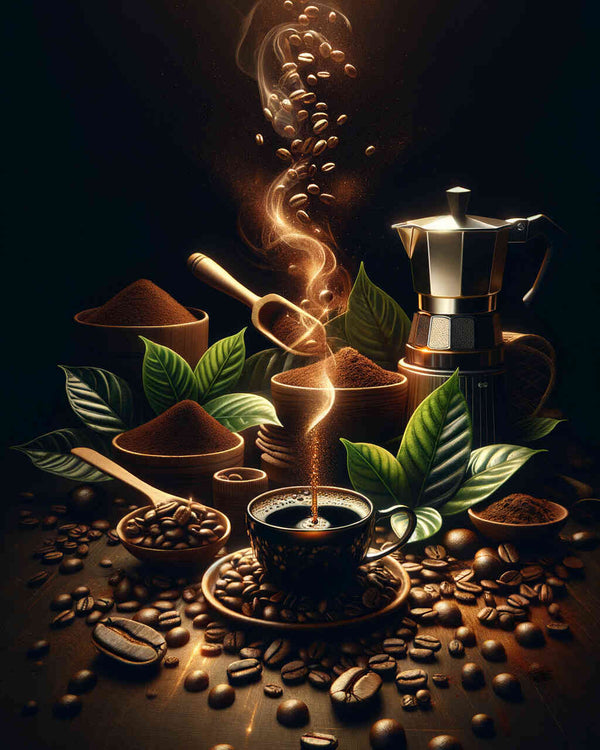 Malen nach Zahlen - Kaffebohnen, gemahlen