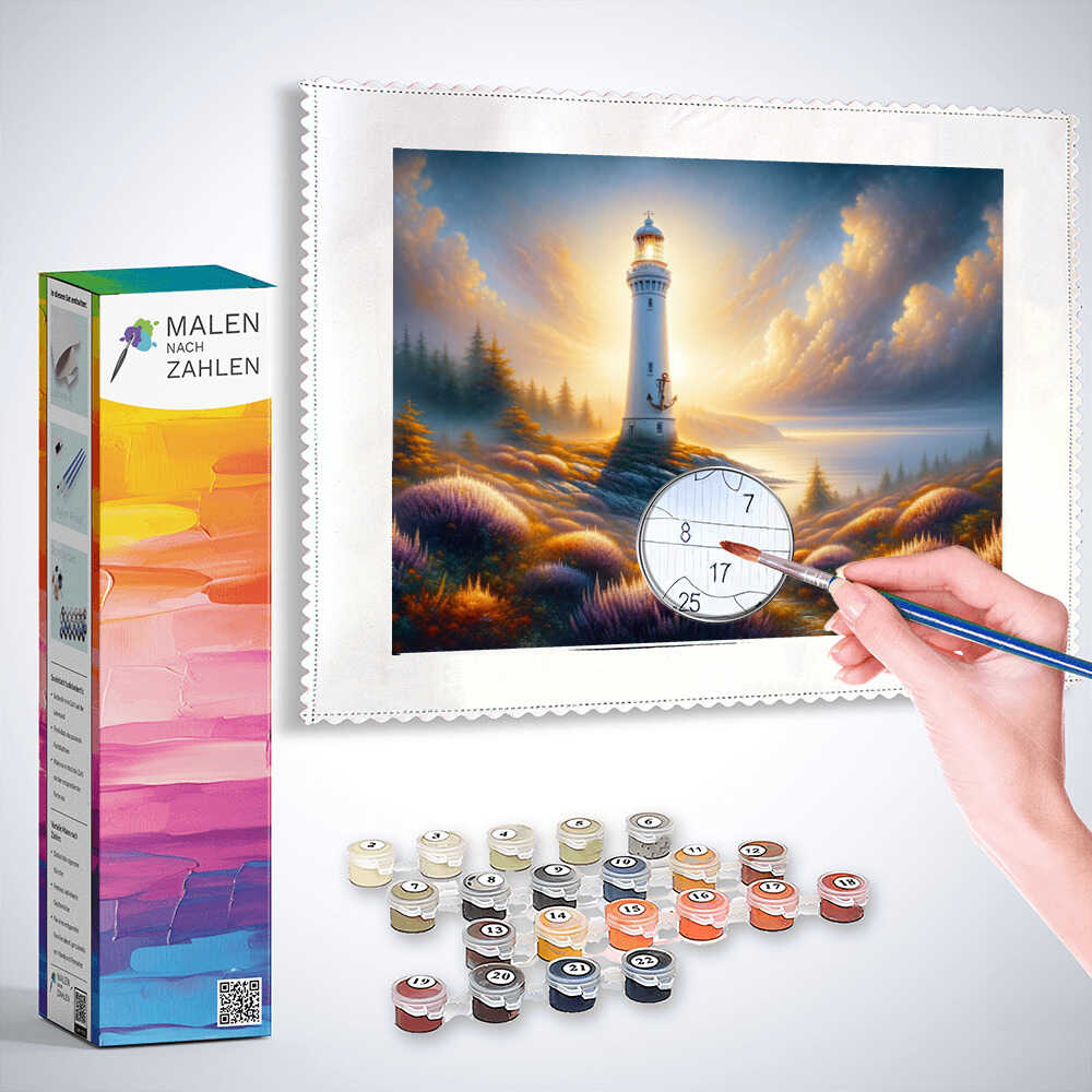 Leuchtturm, Anker - Malen nach Zahlen