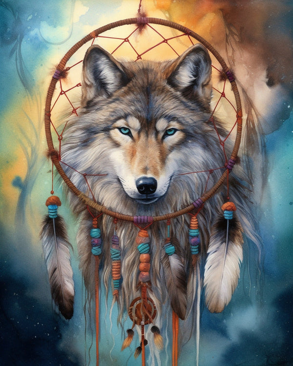 Wolf, Mystery - Malen nach Zahlen