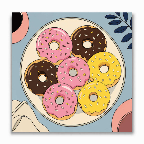 Malen nach Zahlen - Süße Versuchung – Fröhliche Donut-Sinfonie