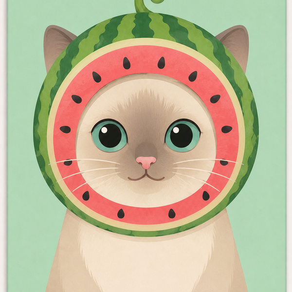 Fruity Cats 4er SET - Mini Malen nach Zahlen