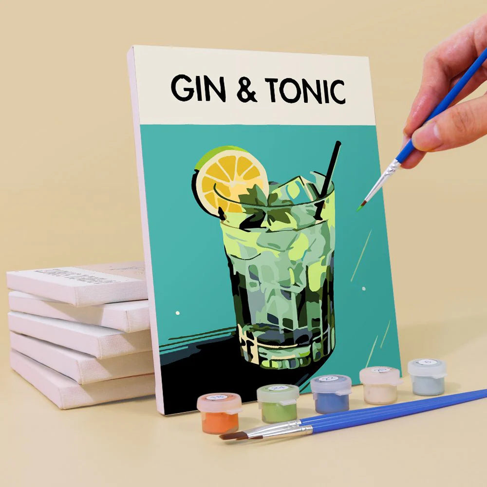 Love Cocktails 6er SET - Mini Malen nach Zahlen