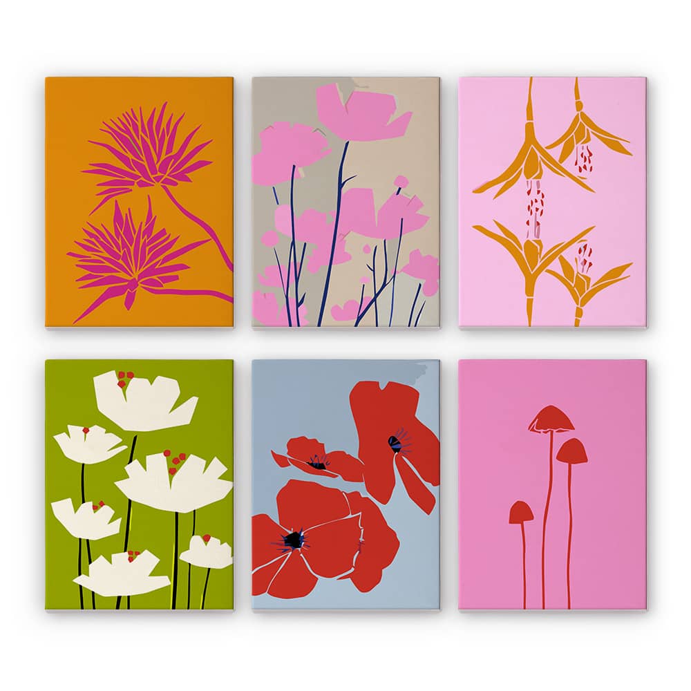 Fresh Flower 6er SET - Mini Malen nach Zahlen