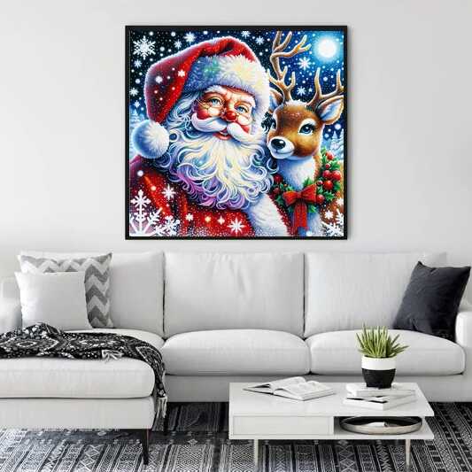 Weihnachtsmann & Rudi - Malen nach Zahlen