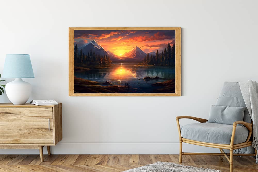 See, Abendrot - Malen nach Zahlen