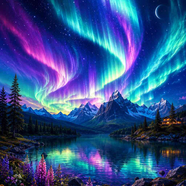 Malen nach Zahlen - Magie der Polarlichter