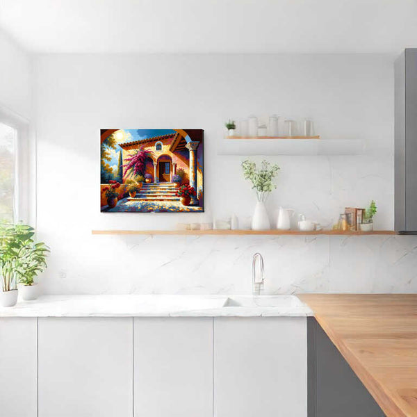 Mediterranes Haus – Malen nach Zahlen