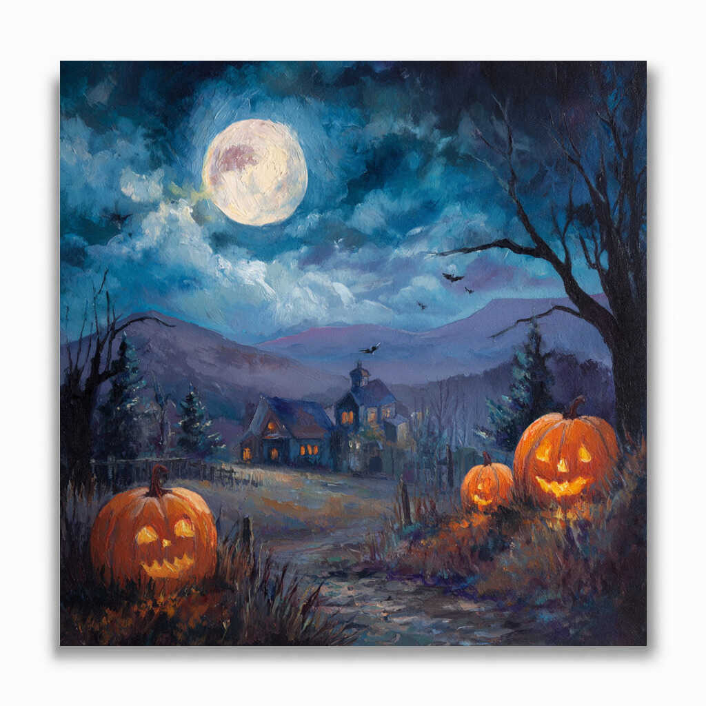 Malen nach Zahlen - Flüstern des Halloweenmondes