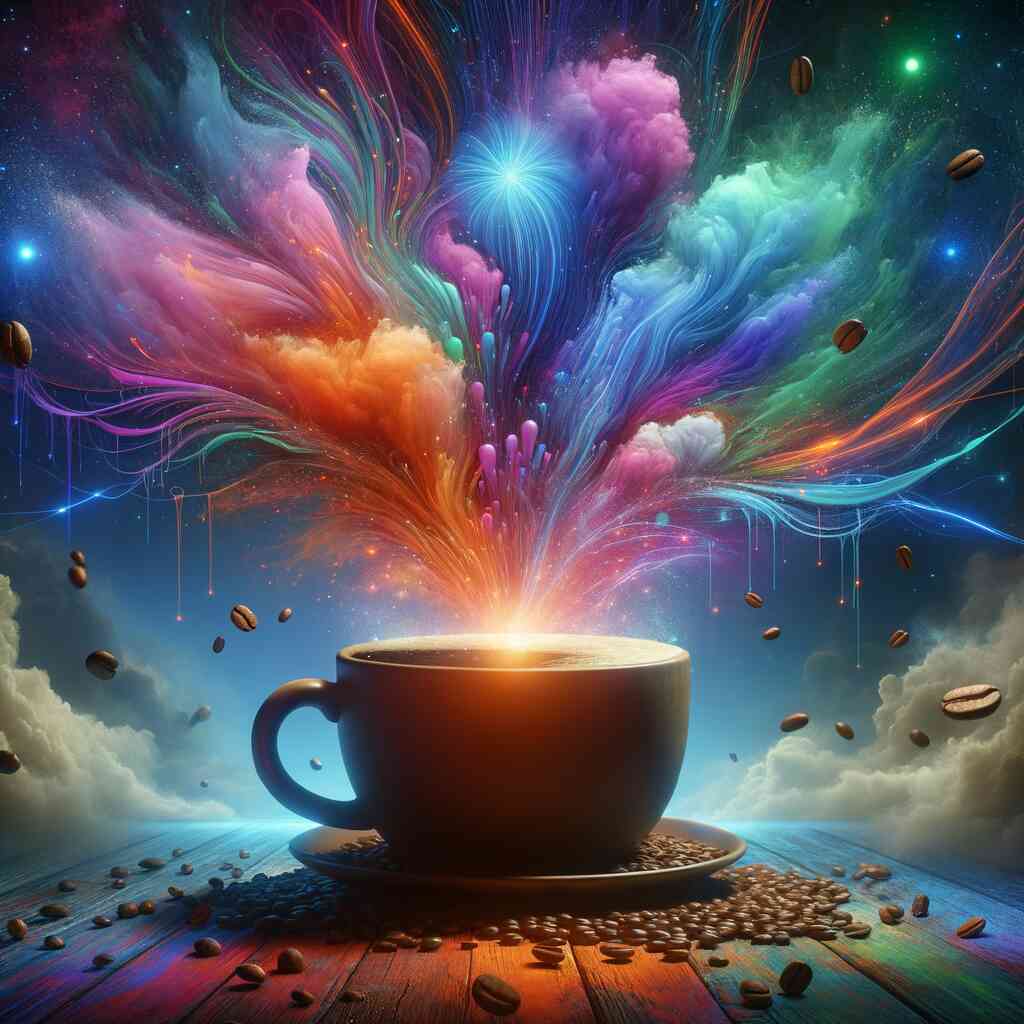 Malen nach Zahlen - Kosmischer Kaffeegenuss