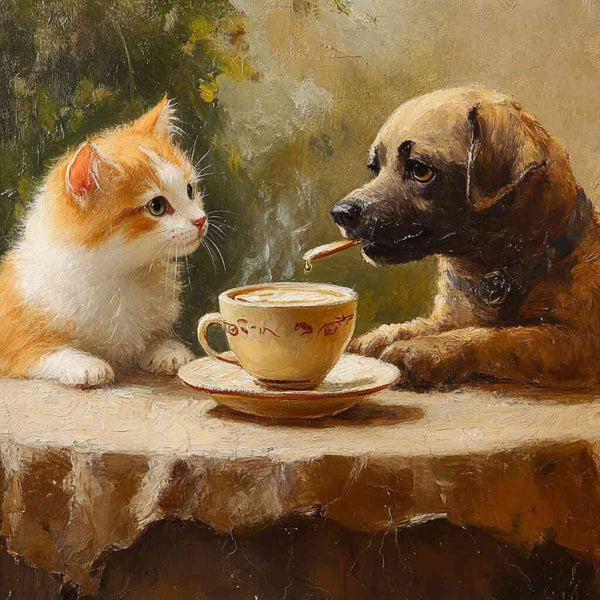 Malen nach Zahlen - Zwiegespräch in Sepia