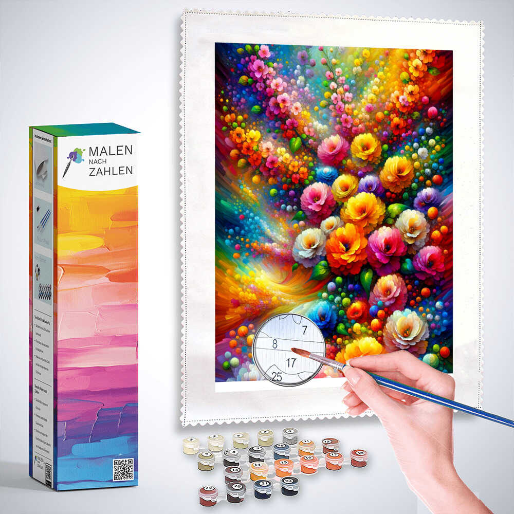 Malen nach Zahlen - Blumenimpression