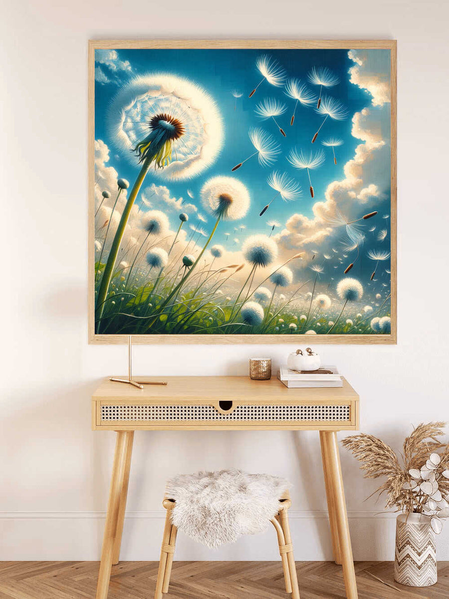 Malen nach Zahlen - Pusteblume blauer Himmel