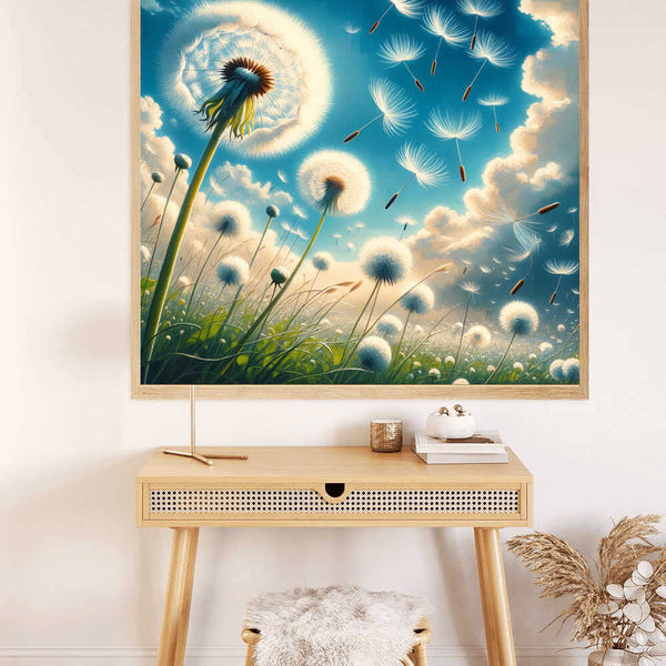Malen nach Zahlen - Pusteblume blauer Himmel