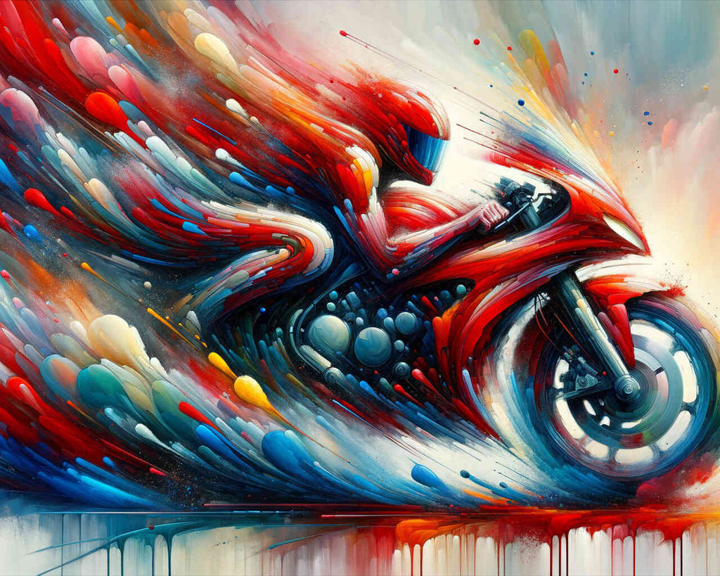 Motorrad, Abstrakt – Malen nach Zahlen