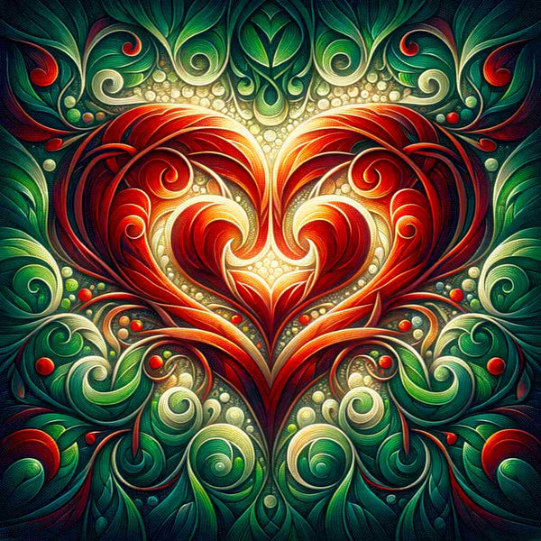 Malen nach Zahlen - Zwei rote Herzen