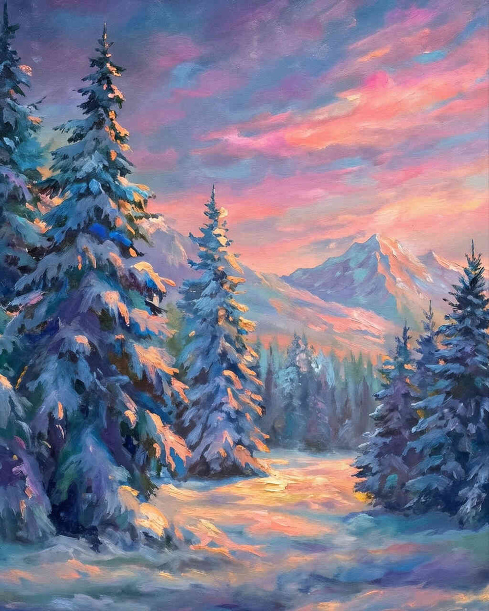 Malen nach Zahlen - Wintermorgenzauber