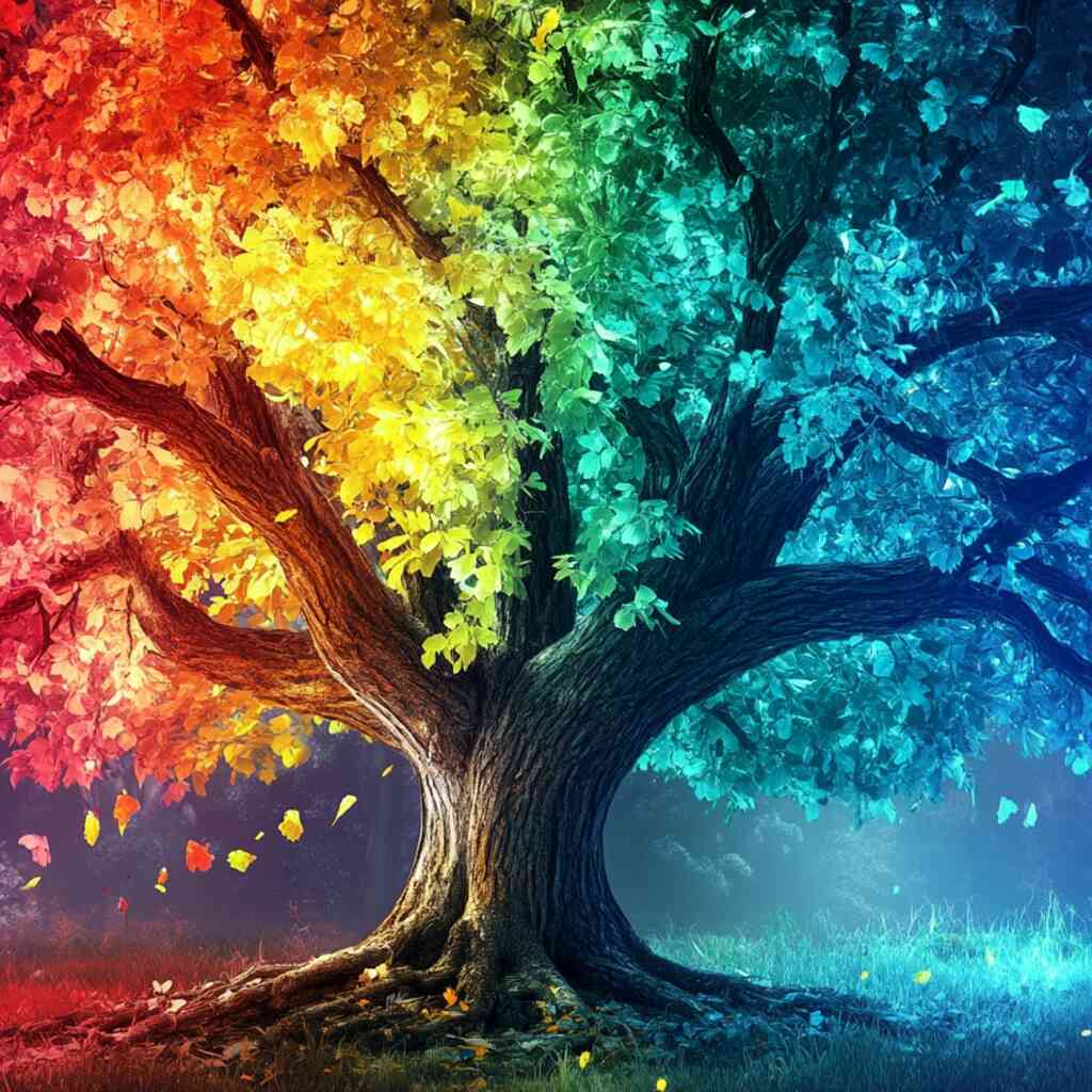 Malen nach Zahlen - Baum der Zauberfarben