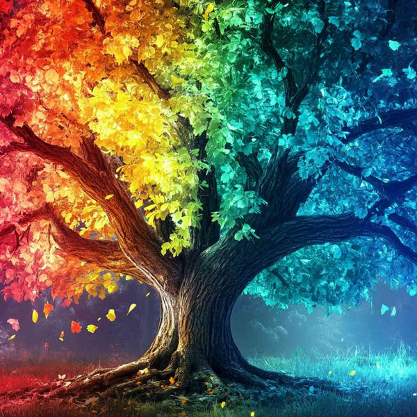 Malen nach Zahlen - Baum der Zauberfarben