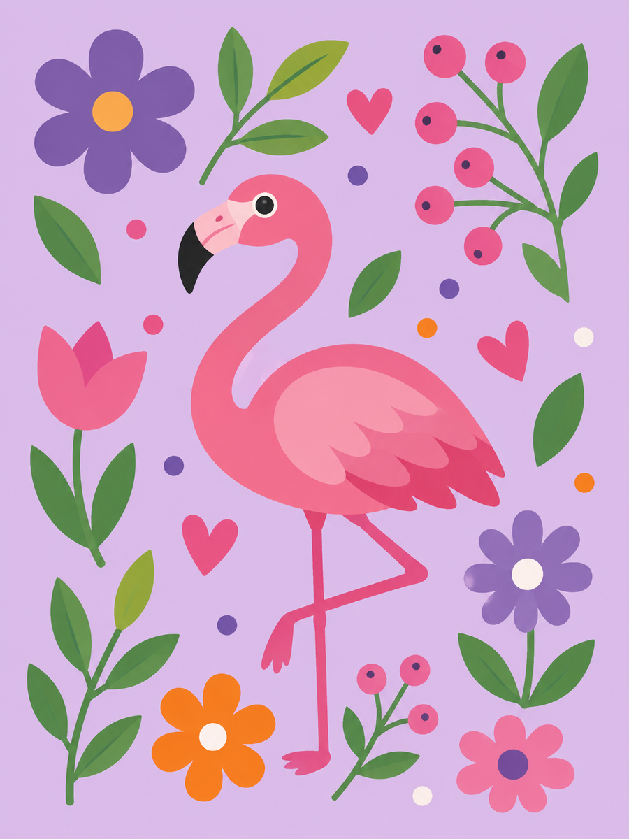 Colorful Birds 4er SET - Mini Malen nach Zahlen