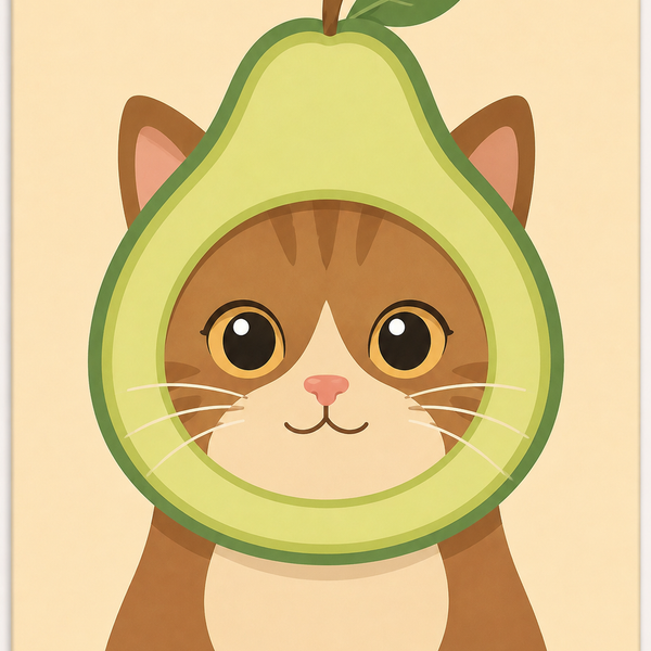 Fruity Cats 4er SET - Mini Malen nach Zahlen