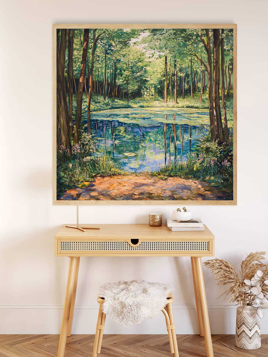 Malen nach Zahlen - Waldsee in der Natur