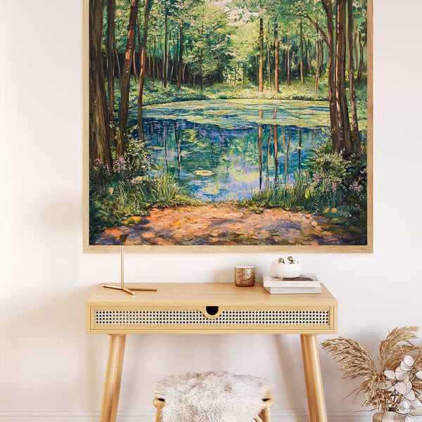 Malen nach Zahlen - Waldsee in der Natur