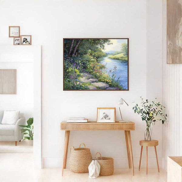 Verwilderter Flusslauf - Malen nach Zahlen