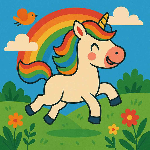 Malen nach Zahlen - Farbenfrohe Fantasiewelt