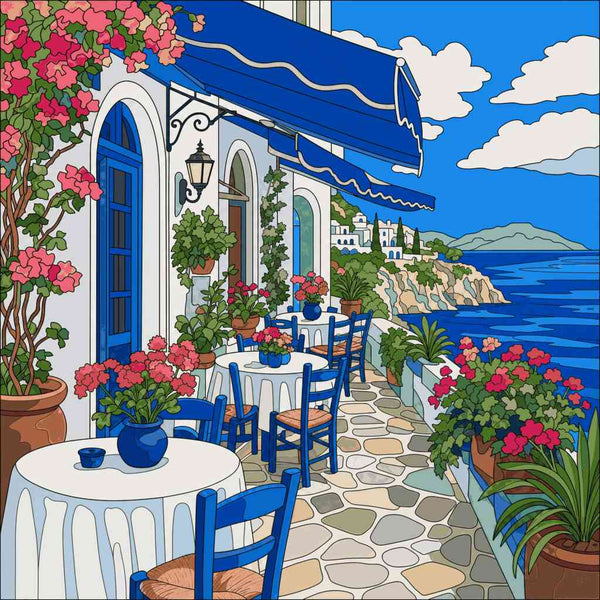 Malen nach Zahlen - Mediterrane Träumerei