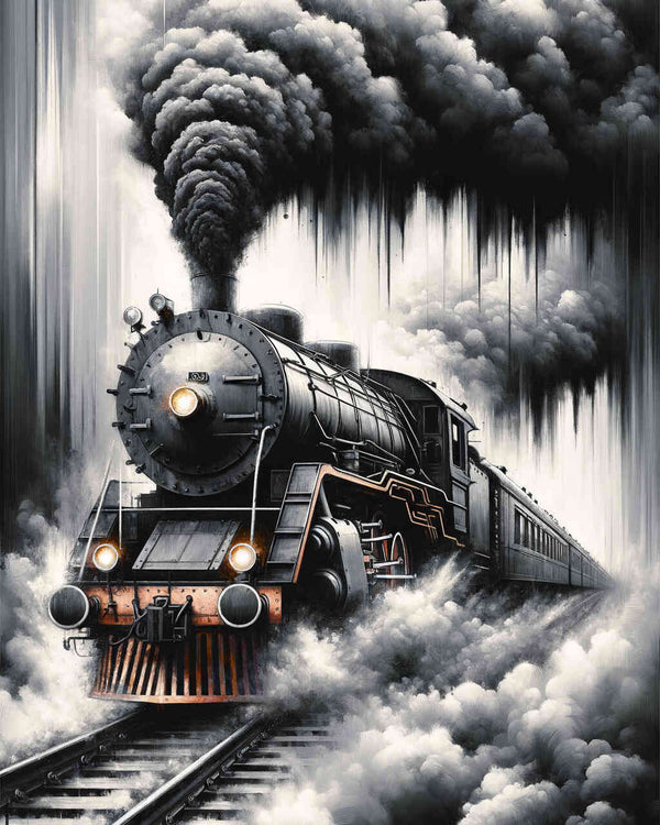 Dampflok – Malen nach Zahlen