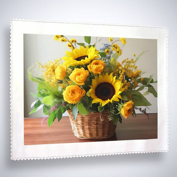 Sonnenblumen, Korb - Malen nach Zahlen