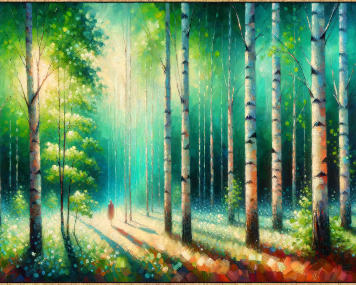 Wald, Birken – Malen nach Zahlen
