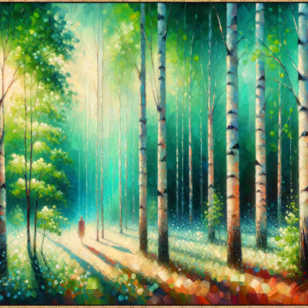 Wald, Birken – Malen nach Zahlen