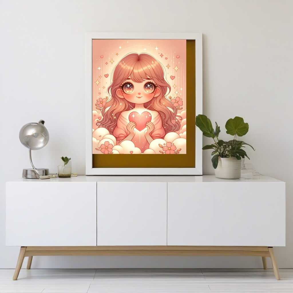 Malen nach Zahlen - Wolf mit Frau in schwarz