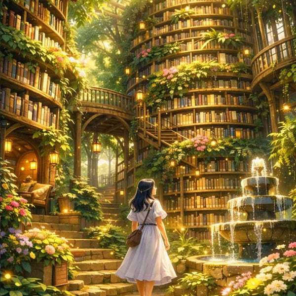 Malen nach Zahlen - Das verwunschene Bücherparadies