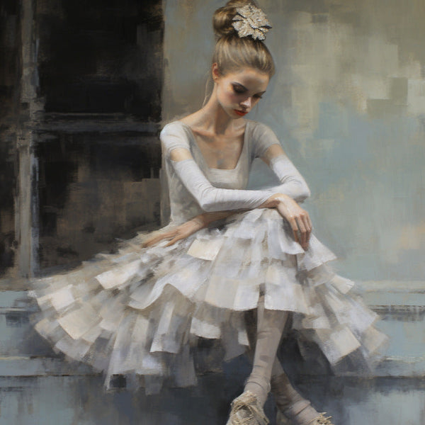 Ballerina, sitzt - Malen nach Zahlen